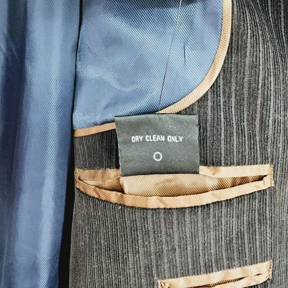 Michael Brandon Blazer Jacket 44 XL Black Corduroy Lined 2 Button Double Vented - Picture 10 of 12